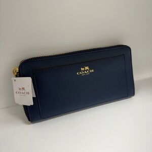 NWT Coach Navy Blue Wallet, Designer Wallet